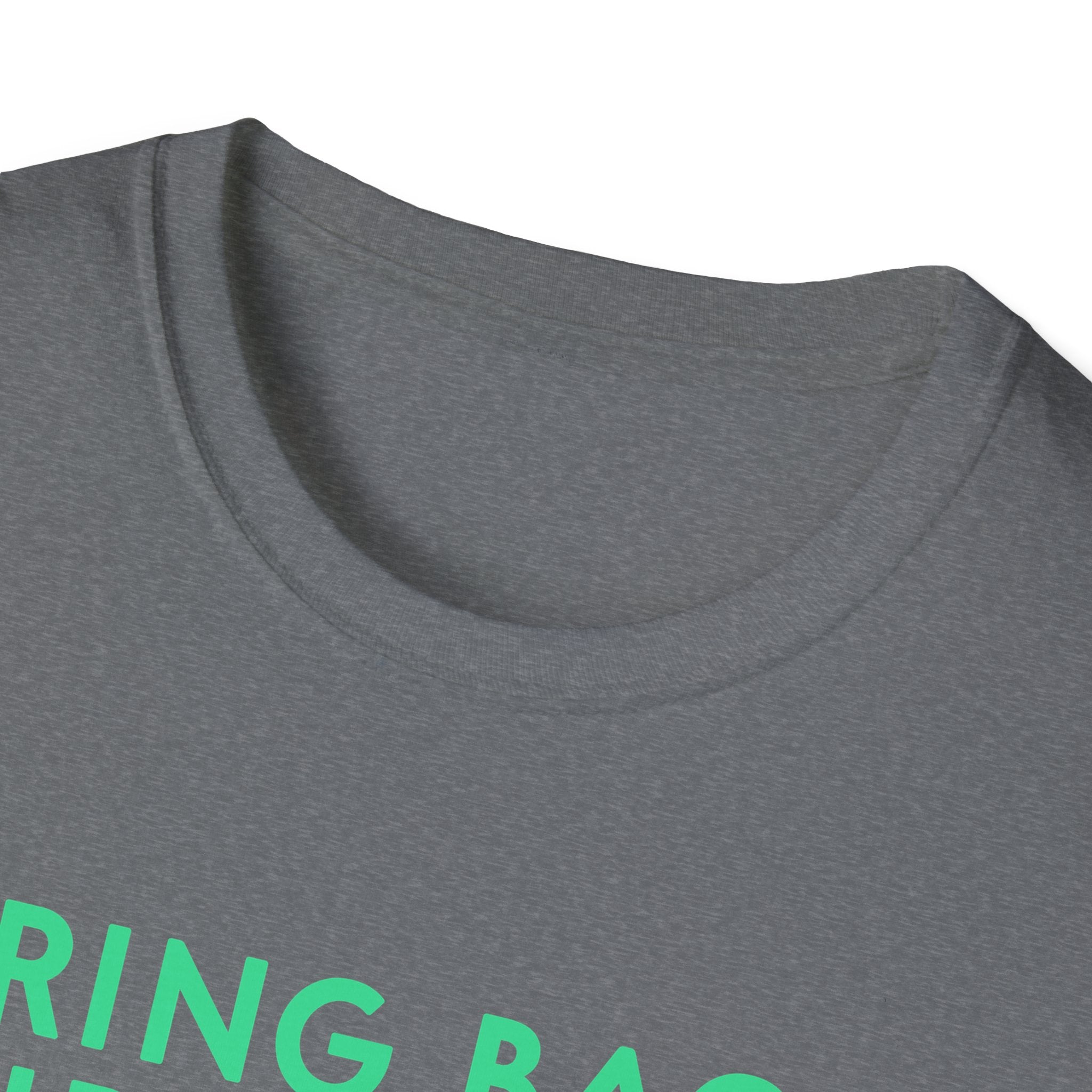 Bring Back Spiritbloom T-Shirt | Green Text with Purple Flower