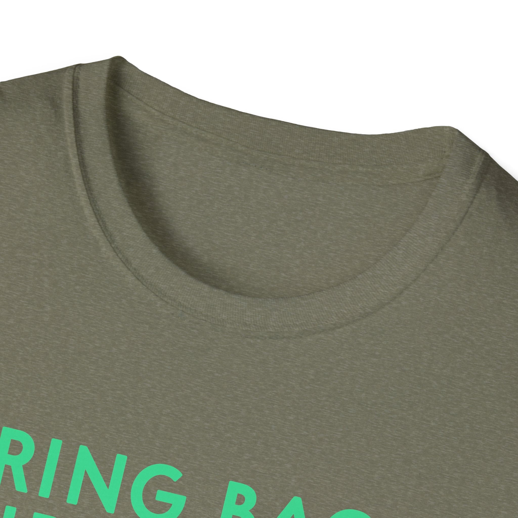 Bring Back Spiritbloom T-Shirt | Green Text with Purple Flower